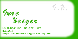 imre weiger business card